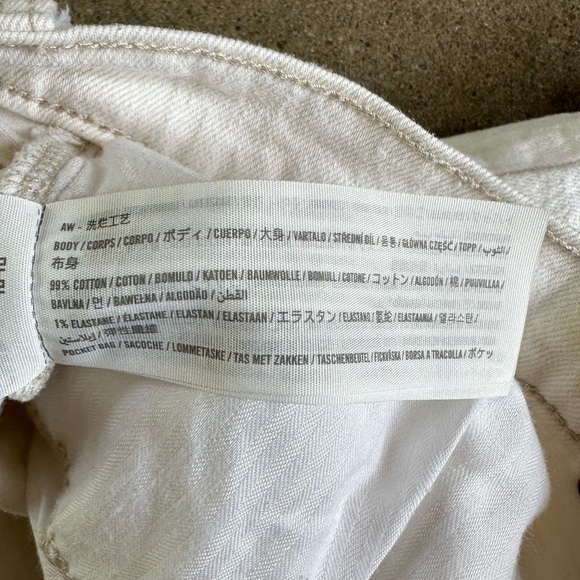 Abercrombie & Fitch The 7” Dad Short High Rise Curve Love Cream Size 37|24 - Picture 5 of 6